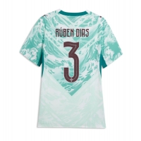 Camiseta Portugal Ruben Dias #3 Segunda Equipación Replica Mundial 2026 para mujer mangas cortas